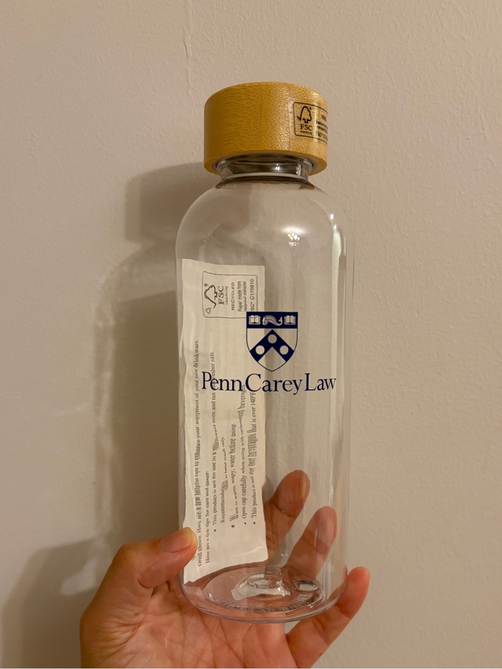 University of Pennsylvania Law School water bottle
